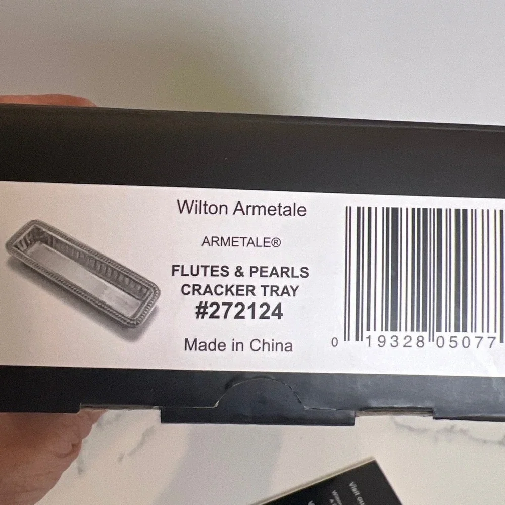 Wilton Armetale Flutes & Pearls Cracker‎ Bread Tray New In Box 12.5